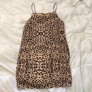 Top shop silk cheetah slip dress